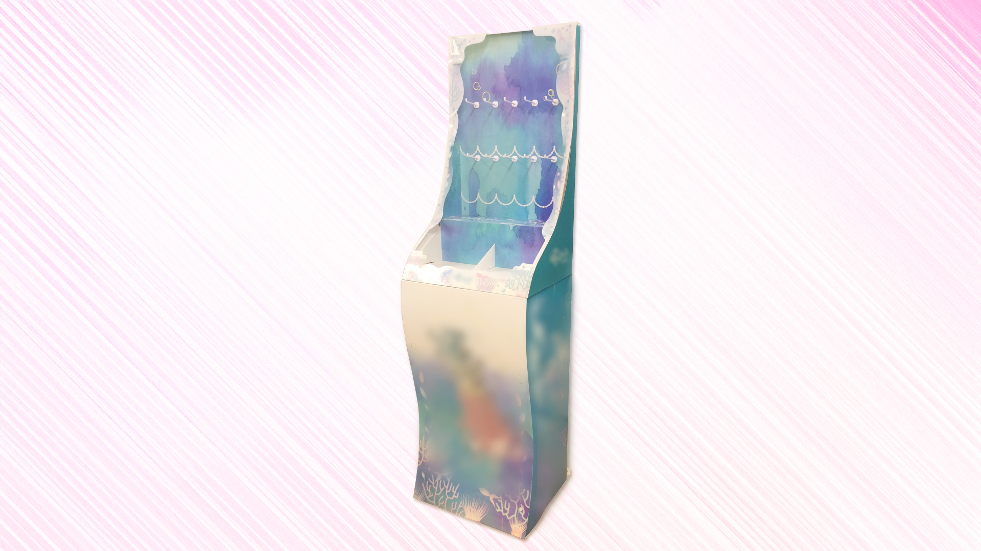曲線が美しい！フロア什器
