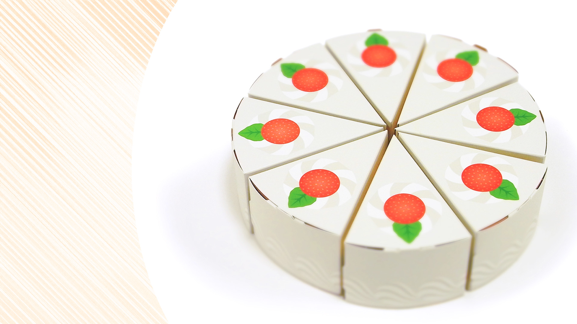 ケーキのペーパークラフト